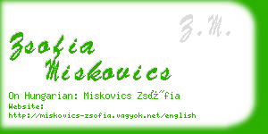 zsofia miskovics business card